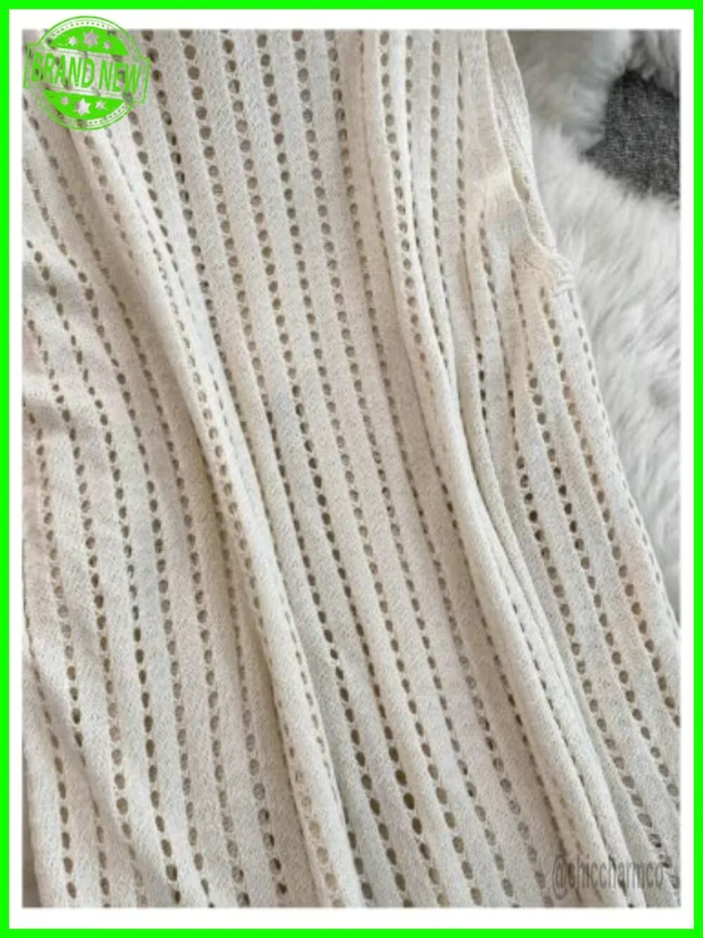 Boho Crochet Long Cardigan Sleeveless Fringe Knit Vest Button Down V Neck